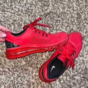 Bright red Nike air max